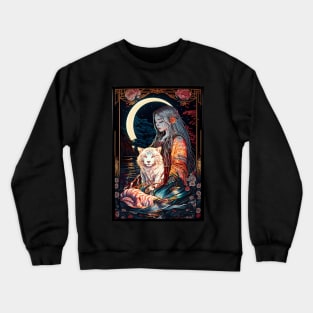 A Girl and her Tiger Companion Crewneck Sweatshirt